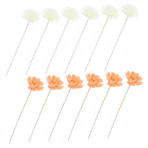 MUCKLILY 12stücke Rattan-diffusorstäbe Für Ätherische Öle Blumenduft-diffusorstäbe Für Wohnzimmer Badezimmer Heimdekoration von MUCKLILY