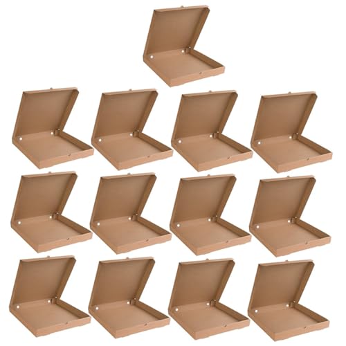 MUCKLILY 15 Stück Teiliges Pizzakarton aus Wellpappe Stabile Praktische Verpackung mit Sicherem Klappverschluss Leicht zu Transportieren für Takeaway und Partygebrauch MUCKLILY 15 Stück Teiliges Pizzakarton aus Wellpappe Stabile Praktische Verpackung mit Sicherem Klappverschluss Leicht zu Transportieren für Takeaway und Partygebrauch von MUCKLILY