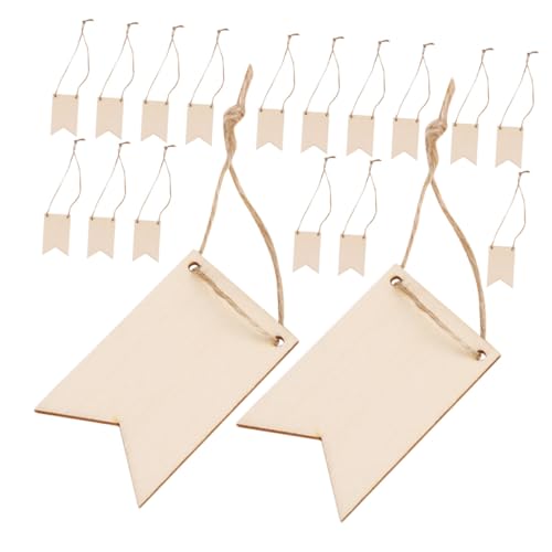 MUCKLILY 150 Stück Holzanhänger zum Aufhängen mit Juteschnur Robuste Blanko Holzschilder für DIY Bastelprojekte Bemalbare Holz tags für Wanddeko Türschilder Hochzeit und Valentinstag von MUCKLILY