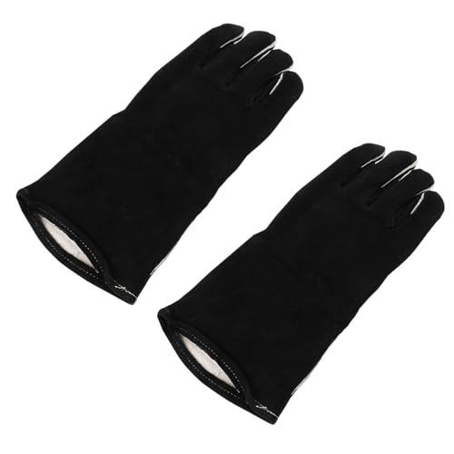 MUCKLILY 1Paar Hitzebeständige Grillhandschuhe für Outdoor Camping Robuste Sicherheits Backhandschuhe mit Fünf Finger Design für Flexiblen und Griff zum Grillen von MUCKLILY