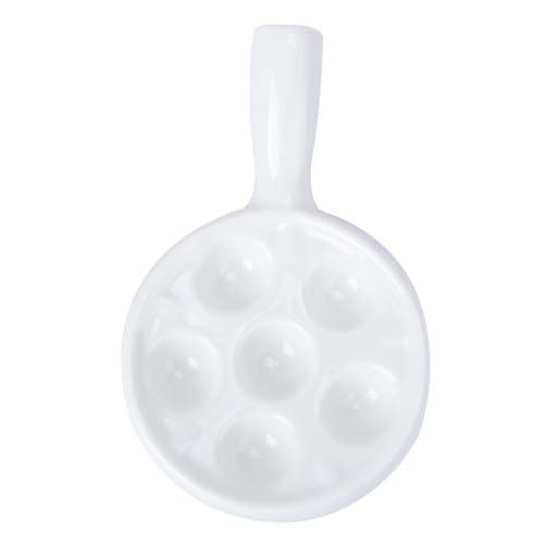 MUCKLILY 1Stück Teilige Keramik Schneckenbackform mit Löchern Unterverpackungsschale für Geschmackvolle Gerichte Spülmaschinenfest und Langlebig von MUCKLILY