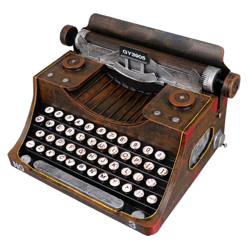 MUCKLILY Vintage Schreibmaschine Dekoration aus Retro Tisch Ornament für Wohn und Barbereich Handgefertigte Kleiner Schreibmaschine für Tv Schrank und Weinschrank MUCKLILY Vintage Schreibmaschine Dekoration aus Retro Tisch Ornament für Wohn und Barbereich Handgefertigte Kleiner Schreibmaschine für Tv Schrank und Weinschrank von MUCKLILY