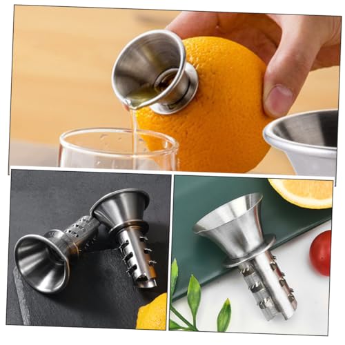 MUCKLILY 2 STÜCK Manuelle Saftpresse aus Rostfreiem Kompakter Zitronen und Orangenpressen Handentsafter mit Ausgießer für Einfache Saftgewinnung und Tropffreies Ausgießen MUCKLILY 2 STÜCK Manuelle Saftpresse aus Rostfreiem Kompakter Zitronen und Orangenpressen Handentsafter mit Ausgießer für Einfache Saftgewinnung und Tropffreies Ausgießen von MUCKLILY