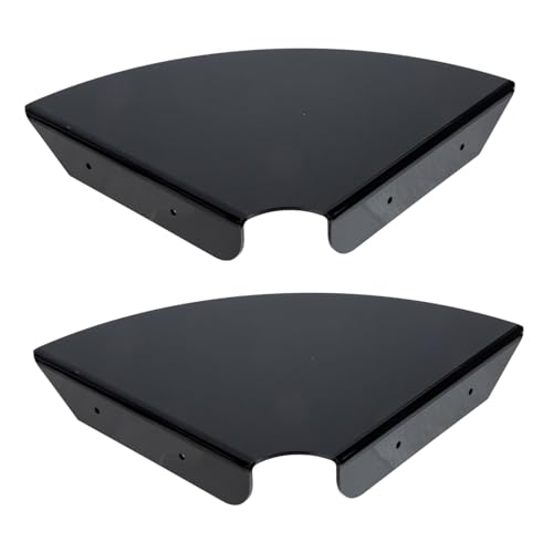 MUCKLILY 2 Sätze Eck wandregal Schwebend Modernes Robustes Transparentes Wandboard für Wohnzimmer Küche Bad Multifunktionale Aufbewahrung Platzsparend Langlebig von MUCKLILY
