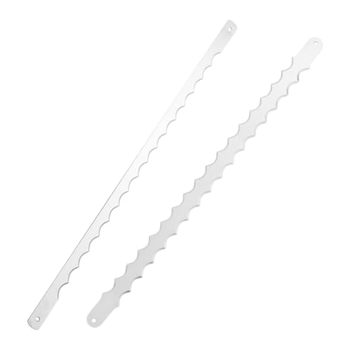 MUCKLILY 2 Stück Brotschneidesäge Sauerteigbrotmesser Bogen-Brotmesser-Klingenabdeckung Brotschüsselmesser Brotklima Brotmesser aus Holz Brotbogen Sauerteigschneider Rostfreier Stahl Silber von MUCKLILY