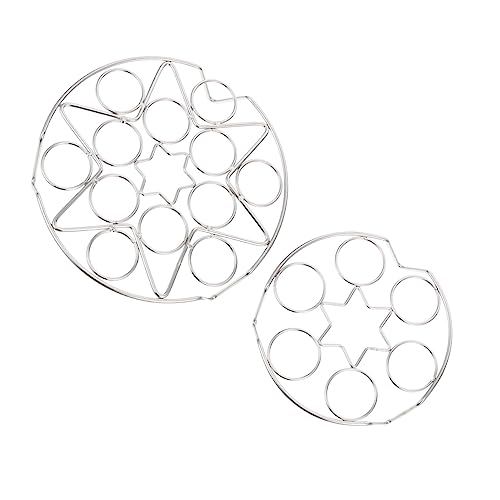 MUCKLILY 2 Stück Edelstahl Eier dampfgestelle Löchern Mehrzweck Küchen Steamer Racks für Schonendes Dampfgaren von Eiern Gemüse und Mehr Hitzebeständig und Leicht zu Reinigen MUCKLILY 2 Stück Edelstahl Eier dampfgestelle Löchern Mehrzweck Küchen Steamer Racks für Schonendes Dampfgaren von Eiern Gemüse und Mehr Hitzebeständig und Leicht zu Reinigen von MUCKLILY