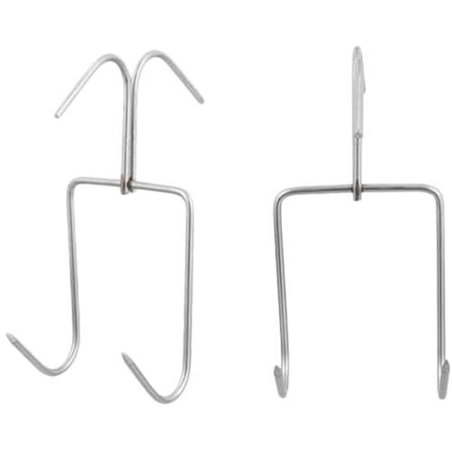 MUCKLILY 2 Stück Edelstahl Fleischhaken Doppelhaken zum Aufhängen von Fleisch und Wurst Rostfrei Vielseitig als Bbq Küchenhaken Robustes Metall Einfach zu Reinigen und Langlebig für MUCKLILY 2 Stück Edelstahl Fleischhaken Doppelhaken zum Aufhängen von Fleisch und Wurst Rostfrei Vielseitig als Bbq Küchenhaken Robustes Metall Einfach zu Reinigen und Langlebig für von MUCKLILY