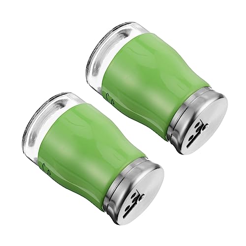 MUCKLILY 2 Stück Edelstahl deckel Gewürzstreuer Glas Salz Pfeffer Shaker Küchen Gewürzflasche Aromadicht für Frische Gewürze Kochen und Aufbewahrung von MUCKLILY