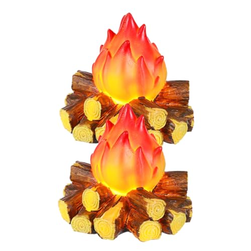 MUCKLILY 2 Stück LED Flammen Licht Lampen mit Realistischem Feuerbild und Energiesparend als Dekorative Nachtlichter für Camping Halloween und Weihnachtsfeiern MUCKLILY 2 Stück LED Flammen Licht Lampen mit Realistischem Feuerbild und Energiesparend als Dekorative Nachtlichter für Camping Halloween und Weihnachtsfeiern von MUCKLILY
