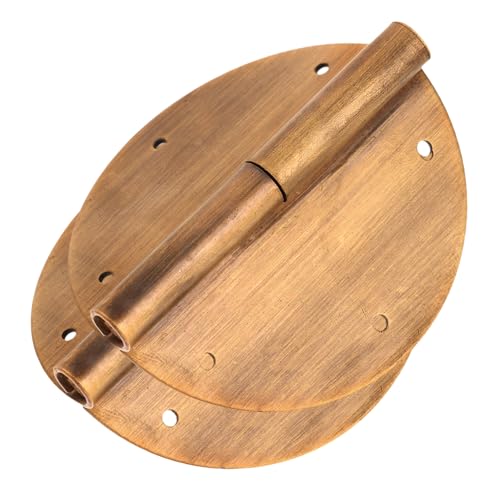 MUCKLILY 2 Stück Messing Scharniere für Schranktüren Robuste Abnehmbare Konstruktion mit Antikem Design für Moderne und Vintage Möbel Einfache Installation und Hohe Tragfähigkeit von MUCKLILY