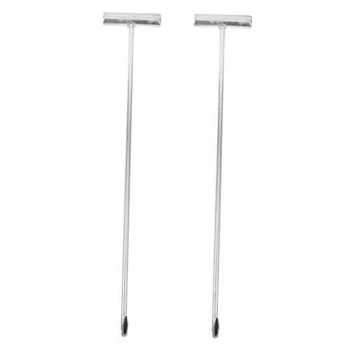 MUCKLILY 2 Stück Schachtdeckelhaken Hebehaken aus Verstärktem Eisen mit Rostfreiem Schutz Ergonomisch Geformt für Sicheren Griff und Hohe Tragkraft Geeignet für Kanaldeckel und von MUCKLILY