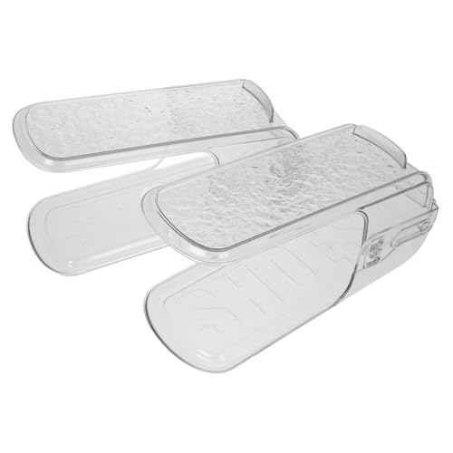 MUCKLILY 2 Stück Schuhregal aus Verstellbarer Doppelstöckiger Schuhorganizer für Eingangsbereich und Schlafzimmer Platzsparende Aufbewahrung für Verschiedene Schuhgrößen Transparentes MUCKLILY 2 Stück Schuhregal aus Verstellbarer Doppelstöckiger Schuhorganizer für Eingangsbereich und Schlafzimmer Platzsparende Aufbewahrung für Verschiedene Schuhgrößen Transparentes von MUCKLILY