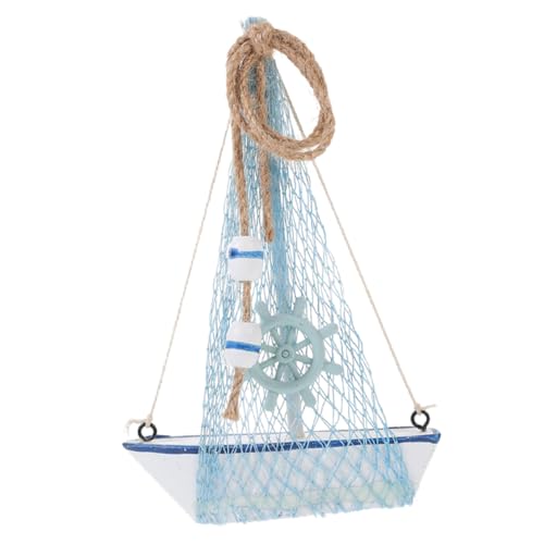 MUCKLILY 2stücke Hölzernes Segelboot-Ornament Segelboot-dekor Für Schreibtisch Hölzernes Segelboot-Modell Nautische Innendekoration Rustikale Tischdeko Segelbootfigur Aus Holz von MUCKLILY