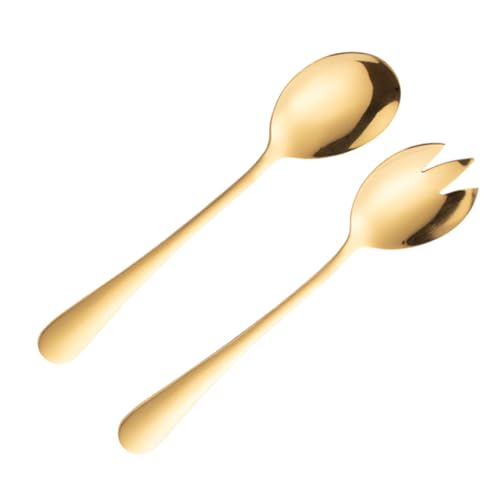 MUCKLILY 2 Stück Servierlöffel Salatbesteck aus Edelstahl Goldene Salatlöffel und Salatgabel Multifunktion für Familien Restaurants und Hotels Langlebig und Vielseitig Einsetzbar MUCKLILY 2 Stück Servierlöffel Salatbesteck aus Edelstahl Goldene Salatlöffel und Salatgabel Multifunktion für Familien Restaurants und Hotels Langlebig und Vielseitig Einsetzbar von MUCKLILY
