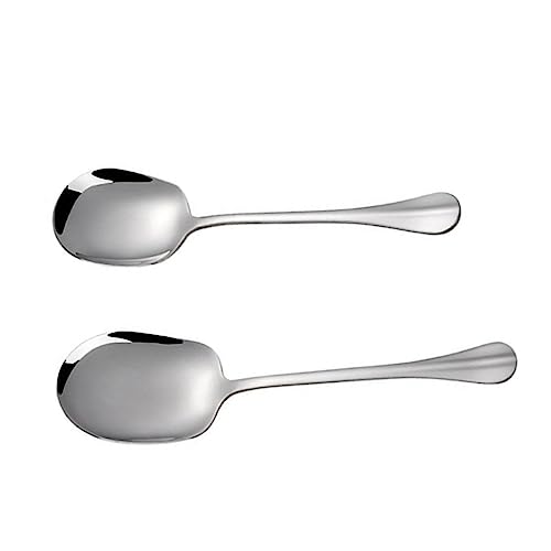 MUCKLILY 2 Stück Servierlöffel Teiliges Große Runde und Eckige Schöpflöffel Kratzfest Ergonomisch Geformt Spülmaschinenfest für Buffet Gemeinschaftsservice und Gastronomie MUCKLILY 2 Stück Servierlöffel Teiliges Große Runde und Eckige Schöpflöffel Kratzfest Ergonomisch Geformt Spülmaschinenfest für Buffet Gemeinschaftsservice und Gastronomie von MUCKLILY