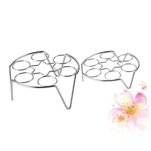 MUCKLILY 2 Stück Teiliges Edelstahl Dampf eiergestell Multifunktional als Eierhalter Dampfgarer und Topfuntersetzer Spülmaschinenfest Langlebig Geeignet für Küche und Vielseitige von MUCKLILY
