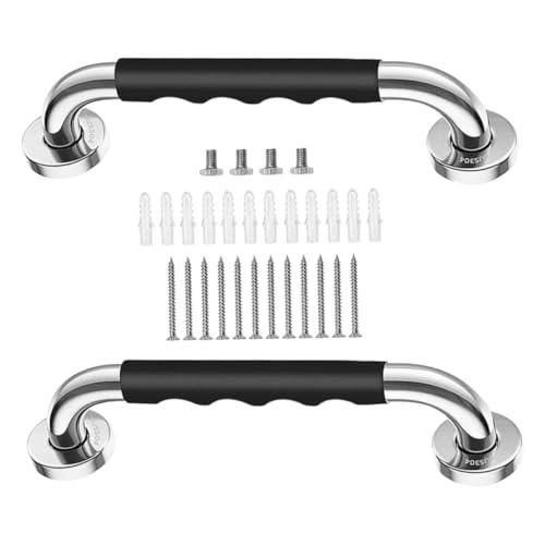 MUCKLILY 2 Stück Teiliges Edelstahl Haltegriff Anti rutsch Handläufe für Senioren und Badezimmer Dusche Toilette Stabile Sicherheitsgriff mit Rutschfestem Softgriff MUCKLILY 2 Stück Teiliges Edelstahl Haltegriff Anti rutsch Handläufe für Senioren und Badezimmer Dusche Toilette Stabile Sicherheitsgriff mit Rutschfestem Softgriff von MUCKLILY
