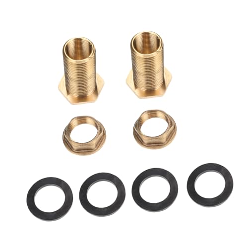 MUCKLILY 2 Stück Teiliges Messing Durchführung Außengewinde Innengewinde mit Dichtungen für Wassertanks Regentonnendurchführung und Gartenschlauchanschluss Robust und Auslaufsicher MUCKLILY 2 Stück Teiliges Messing Durchführung Außengewinde Innengewinde mit Dichtungen für Wassertanks Regentonnendurchführung und Gartenschlauchanschluss Robust und Auslaufsicher von MUCKLILY