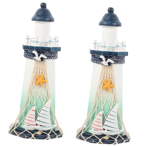 MUCKLILY 2 Stück Teiliges Nautische Tischdekoration Mediterranes Holzdekor für Wohnzimmer Garten und Büro Kreatives Ornament im Stilvollen Design MUCKLILY 2 Stück Teiliges Nautische Tischdekoration Mediterranes Holzdekor für Wohnzimmer Garten und Büro Kreatives Ornament im Stilvollen Design von MUCKLILY