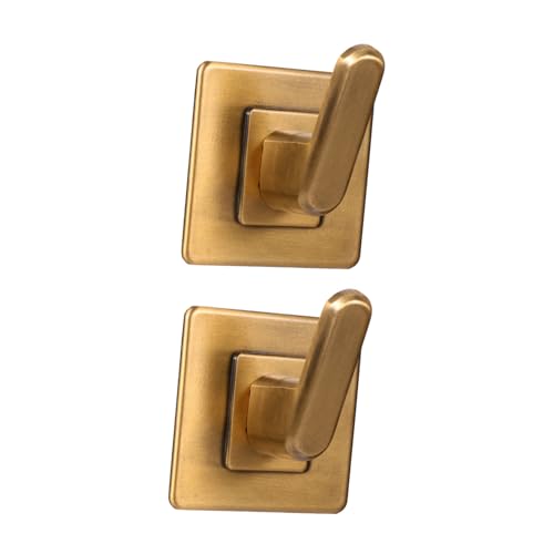 MUCKLILY 2 Stück Teiliges Quadratische Selbstklebende Wandhaken ohne Bohren Rostfreie Stabile Haken für Badezimmer und Küche Einfache Montage Oxidationsbeständig Modisches Design für von MUCKLILY