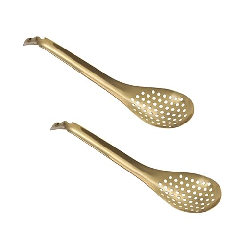 MUCKLILY 2 Stück Teiliges Set Kaviarlöffel mit Sieb Multifunktionale Küchengeräte für Wontons und Speisen Leicht zu Reinigen und Effizient der Anwendung MUCKLILY 2 Stück Teiliges Set Kaviarlöffel mit Sieb Multifunktionale Küchengeräte für Wontons und Speisen Leicht zu Reinigen und Effizient der Anwendung von MUCKLILY