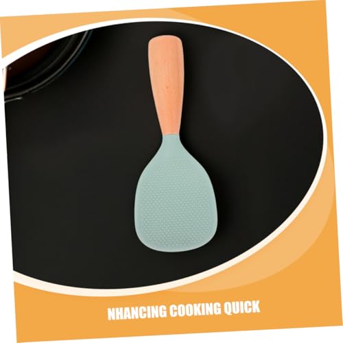 MUCKLILY 2 Stück Teiliges Silikon Reislöffel mit Anti-rutsch-griff Hitzebeständig Selbststehend Lebensmittelecht als Küchenhelfer für Reis Salat und Sushi Praktisches Küchenutensil von MUCKLILY