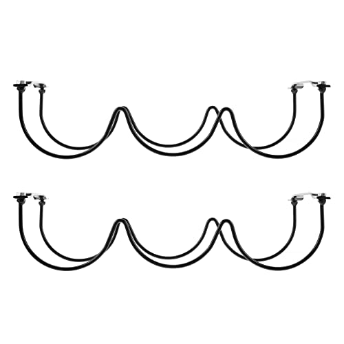 MUCKLILY 2 Stück Teiliges Weingestell aus Eleganter Flaschenhalter zur Wandmontage für Weinflaschen Stilvolle Dekoration Schwarz von MUCKLILY
