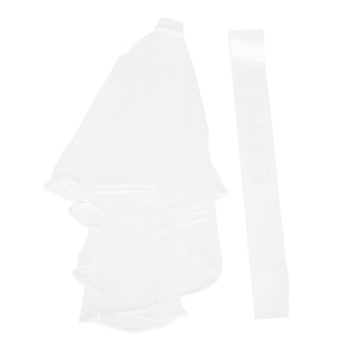 MUCKLILY 2 Stück Teiliges Weißes Kurzes Tüll-hochzeitskopfschmuck und Braut-schärpe für Bachelorette-party Brautaccessoires für Frauen Elegant und Leicht MUCKLILY 2 Stück Teiliges Weißes Kurzes Tüll-hochzeitskopfschmuck und Braut-schärpe für Bachelorette-party Brautaccessoires für Frauen Elegant und Leicht von MUCKLILY