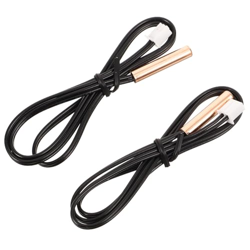 MUCKLILY 2 Stück Thermistor-Temperatursensor Ac-Thermistor Elektrischer Klimaanlagen-Temperatursensor Für Auto-Klimaanlagen Kühlschränke (10 K Kupferkopf) von MUCKLILY