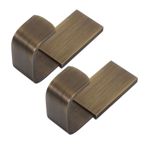 MUCKLILY 2 Stück Vintage Messing Wandhaken Robuste Badezimmer Garderobenhaken für Handtücher Kleidung Schnelle Montage Geeignet für Fliesen Holz Glas in Küche Bad Wohnzimmer von MUCKLILY