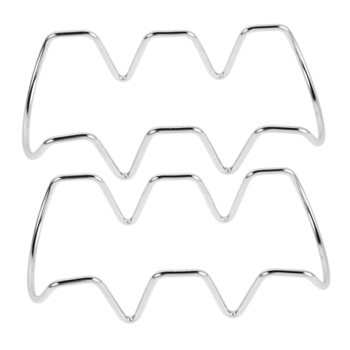 MUCKLILY 2stücke Weinregal Aus Metall Für Arbeitsplatte Freistehend Zum Aufbewahren Von Flaschen Und Tassen Silberfarben Platzsparendes Design Für Schränke Und Theken von MUCKLILY