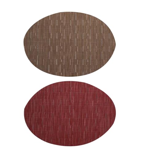 MUCKLILY 2 Stücke Muster PVC Tischset Tischsets Oval Tischsets Wärmedämmung Untersetzer rutschfeste Tischunterlage Tisch Tischsets MUCKLILY 2 Stücke Muster PVC Tischset Tischsets Oval Tischsets Wärmedämmung Untersetzer rutschfeste Tischunterlage Tisch Tischsets von MUCKLILY