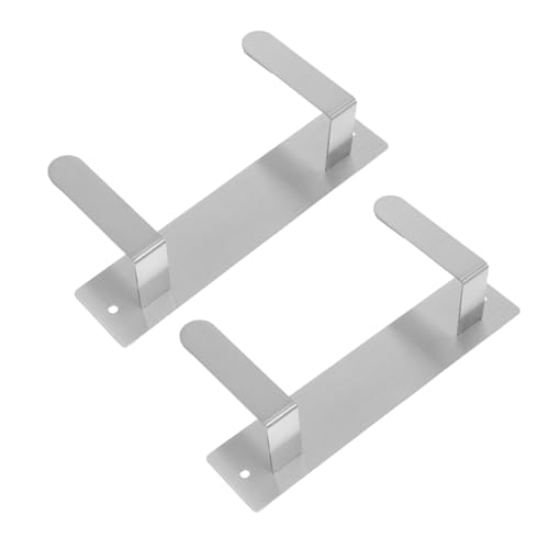 MUCKLILY 2 Stücke Teiliges Edelstahl Wandmontage Topfdeckelhalter und Schneidebrettorganizer mit Punch- Multifunktionales Küchenregal zur Platzsparenden Aufbewahrung von Pfannendeckeln und von MUCKLILY