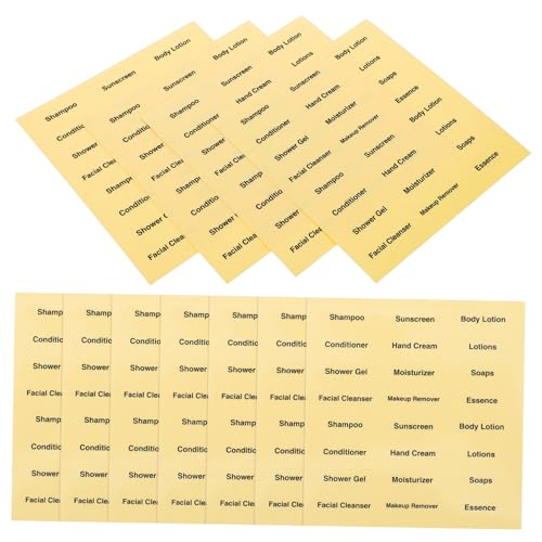 MUCKLILY 20 Blatt Wasserdichte Aufkleber für Reise Badezimmerflaschen Transparente Selbstklebende Kosmetik Pflegeetiketten Praktische Beschriftung für Shampoo Lotion und Seifenspender von MUCKLILY