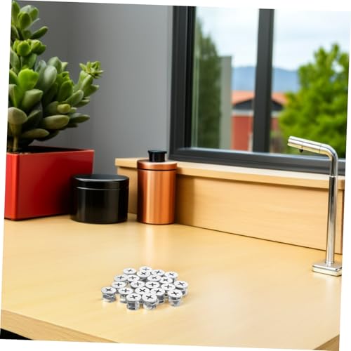 MUCKLILY 20 Stück Möbelverbinder Cam Locks aus Metall Exzenter Möbelbefestigungen für Schrank Kleiderschrank und Tisch Unsichtbare Montage Schnelle Installation Langlebige Möbel Schrauben von MUCKLILY