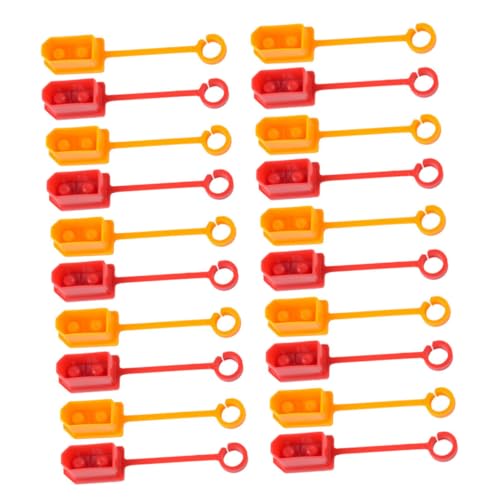 MUCKLILY 20 Stück Stecker Schutzkappen Isolierende Plug Protector Abdeckungen Staubdicht Kurzschlussgeschützt Langlebig Einfach zu Montieren Geeignet für Rc Lipo Batterien Rot und Gelb von MUCKLILY