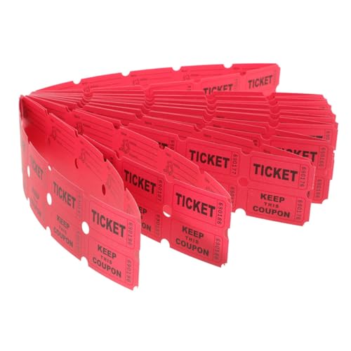 MUCKLILY 200 Stück Rote Lose Verlosung Tickets Party Raffle Tickets für Feier Spiele Veranstaltungsbedarf MUCKLILY 200 Stück Rote Lose Verlosung Tickets Party Raffle Tickets für Feier Spiele Veranstaltungsbedarf von MUCKLILY