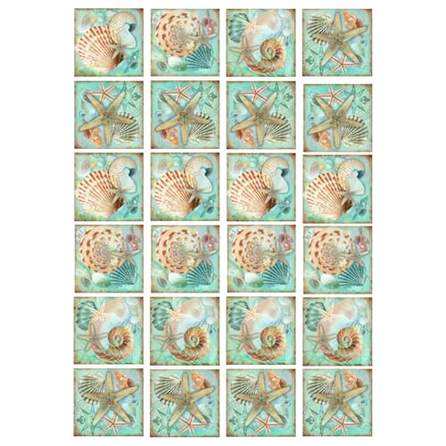 MUCKLILY 24 Stück wasserdichte Meeresmuschel Fliesenaufkleber für Küche Bad Wohnraum Ablösbare Dekorative Wand Bodenfliesen Sticker Praktische Schutzfolie gegen Öl und Schmutz MUCKLILY 24 Stück wasserdichte Meeresmuschel Fliesenaufkleber für Küche Bad Wohnraum Ablösbare Dekorative Wand Bodenfliesen Sticker Praktische Schutzfolie gegen Öl und Schmutz von MUCKLILY