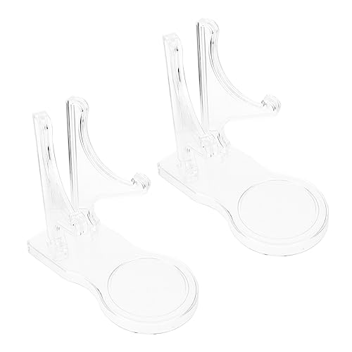 MUCKLILY 2Stücke Becher Display Rack Kaffeetasse Lagerhalter für Esszimmer und Schrank Robuster und Transparenter Tassenständer für Geschirr und Untertassen von MUCKLILY