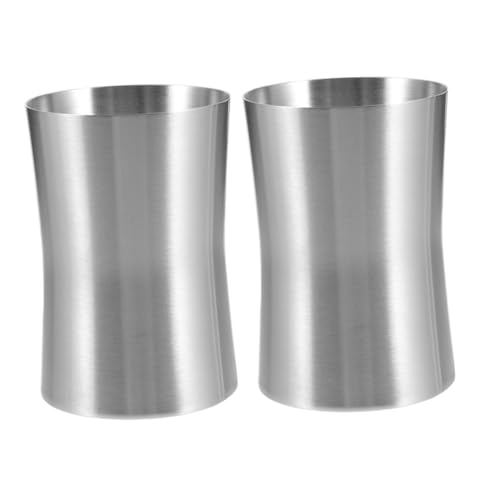 MUCKLILY 2stücke Edelstahl Mundspülbecher Für Badezimmer Wiederverwendbar Robust Und Kompakt Für Reisen Mit Halter Für Zahnbürsten Und Zahnpasta MUCKLILY 2stücke Edelstahl Mundspülbecher Für Badezimmer Wiederverwendbar Robust Und Kompakt Für Reisen Mit Halter Für Zahnbürsten Und Zahnpasta von MUCKLILY