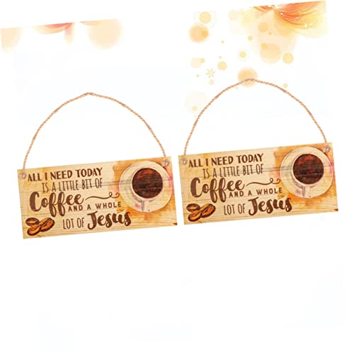 MUCKLILY 2stücke Hängebrett Im Pastoralen Stil Türbehang Aus Hochwertigem Holz Kreatives Schild Mit Holzbuchstaben Für Heimdekoration Restaurant Und Hotel Braun von MUCKLILY