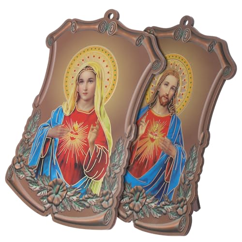 MUCKLILY 2stücke Holz-dekofigur Heilige Familie Kompakte Katholische Wand Tischdekoration Aus Hochwertigem Holz Für Zuhause Und MUCKLILY 2stücke Holz-dekofigur Heilige Familie Kompakte Katholische Wand Tischdekoration Aus Hochwertigem Holz Für Zuhause Und von MUCKLILY