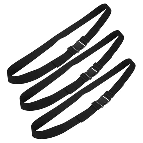 MUCKLILY 3 Stück Gurte für Babyhochstühle Ersatzgurte für Hochstühle für Hochstühle Babygürtel Sicherheitsbänder Kinderwagengurte Hochstuhlgurte Polyester Schwarz von MUCKLILY
