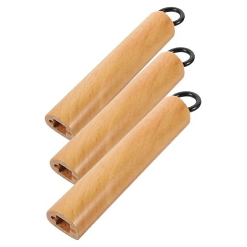 MUCKLILY 3 Stück Holzgriffzubehör Abnehmbarer Griff der Kochpfanne Topfgriffe ersetzen Topf Kurze Seitengriffe Universeller Pfannegriff hitzebeständiger Pfannengriff hölzern Hellbraun von MUCKLILY