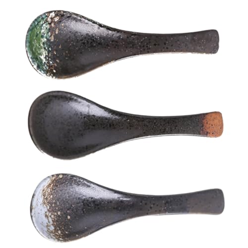 MUCKLILY 3 Stück Japanische Keramik suppenschöpflöffel Porzellan löffel für Suppe und Reisbrei Glatte Oberfläche Robust Vielseitig für Restaurant und Zuhause Farblich Zufällige Farbe MUCKLILY 3 Stück Japanische Keramik suppenschöpflöffel Porzellan löffel für Suppe und Reisbrei Glatte Oberfläche Robust Vielseitig für Restaurant und Zuhause Farblich Zufällige Farbe von MUCKLILY
