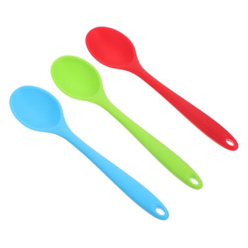 MUCKLILY 3 Stück Lang Hitzebeständige Küchenutensilien Ergonomische Griffe mit Aufhängeloch Vielseitig für Suppe Brei Leicht und Langlebig Bpa frei Farbiges Mix von MUCKLILY