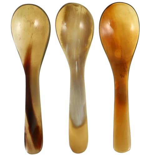 MUCKLILY 3 Stück Natürliche Horn kaffeelöffel Verschleißfest Poliert Vielseitig für Dessert Kuchen und Getränke Komfortabler Griff Stilvolles Küchenutensil für Haushalt und Party MUCKLILY 3 Stück Natürliche Horn kaffeelöffel Verschleißfest Poliert Vielseitig für Dessert Kuchen und Getränke Komfortabler Griff Stilvolles Küchenutensil für Haushalt und Party von MUCKLILY