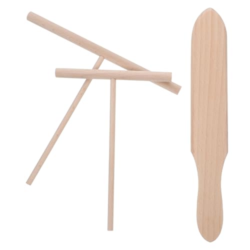 MUCKLILY 3 Stück Pfannkuchen-Werkzeugset Tortilla-Verteilwerkzeug Spreizer T-Form kleiner Pfannkuchenmacher Spreizwerkzeug Kochen Teigverteilerset für Pfannkuchen Crêpe-Stick Buche Khaki MUCKLILY 3 Stück Pfannkuchen-Werkzeugset Tortilla-Verteilwerkzeug Spreizer T-Form kleiner Pfannkuchenmacher Spreizwerkzeug Kochen Teigverteilerset für Pfannkuchen Crêpe-Stick Buche Khaki von MUCKLILY