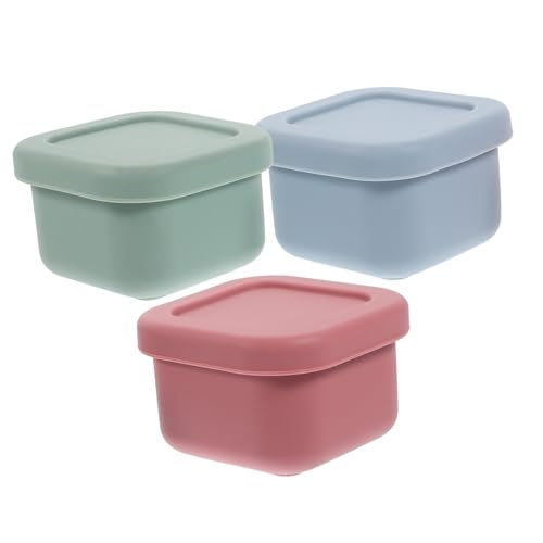 MUCKLILY 3st Soßendose Aus Silikon Mini-saucenbehälter Gewürzbecher Dressing-dips-box Mini-snackschalen Dipschalen Dressingbecher Kleine Reisen Soßenschüssel Rote Bohnen Paste Kieselgel von MUCKLILY