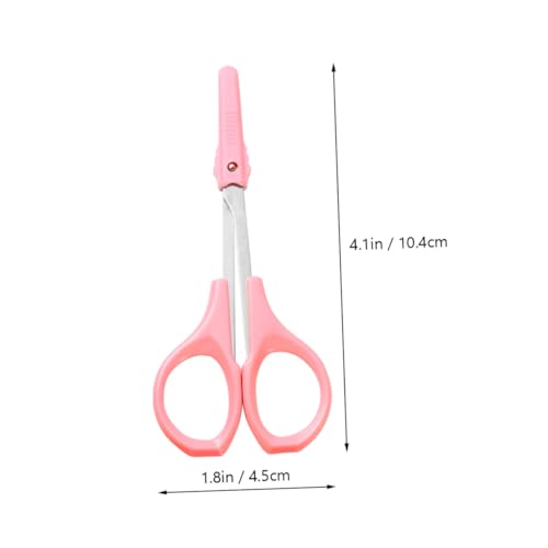 MUCKLILY 3 Stück Teiliges Edelstahl Beauty Gebogener Augenbrauen schere Gerader Wimpernschere und Runder Nasenhaarschere Rostfrei Präzise Tragbar für Salon und Zuhause Weiß Blau von MUCKLILY